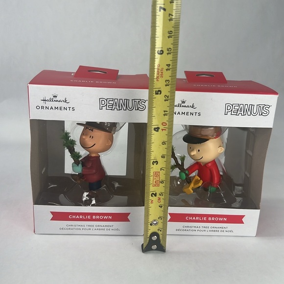 Hallmark Ornament Lot of 2 Peanuts Charlie Brown With Tree - Picture 7 of 8